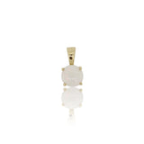 9ct Yellow Gold Opal Round Claw Set Pendant