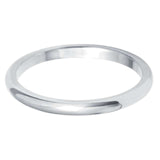WS2DS/C Sterling Silver 2mm D-Shape Plain Band Ring
