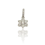 18ct White Gold Diamond Petite Flower Cluster Pendant 0.22ct