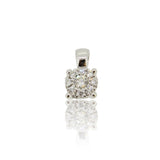 18ct White Gold Diamond Solitaire Illusion Pendant 0.12ct