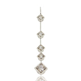 18ct White Gold Diamond Squares Pendant 0.25ct