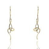 18ct Yellow Gold Diamond Signature Drop Earrings 0.13ct