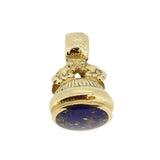 Vintage Design 9ct Yellow Gold Lapis Lazuli Fob Pendant