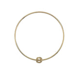 9ct Yellow Gold Infinity Ball Round Bangle