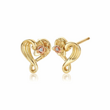 Clogau Gold 9ct Gold Daffodil Heart Diamond Stud Earrings SALE