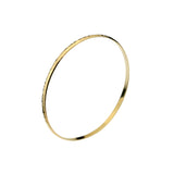 9ct Yellow Gold Hammer Finish Round Bangle