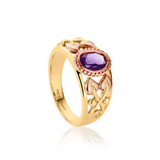 Clogau Royal Clogau 9ct Gold Amethyst Delphinium Ring SALE