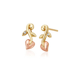 Clogau Tree of Life 9ct Gold Diamond Vine Stud Earrings