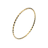 9ct Yellow Gold Twisted Round Bangle