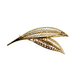 9ct Yellow Gold Openwork Leaf Brooch