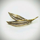 9ct Yellow Gold Openwork Leaf Brooch