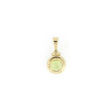 9ct Yellow Gold Peridot Double Donut Pendant