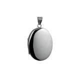 Sterling Silver Family Locket Plain Oval
