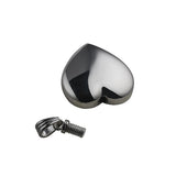 Memorial Locket, Plain Heart Sterling Silver 30x28mm