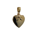 Memorial Locket, Angel Heart 9ct Gold 25x22mm