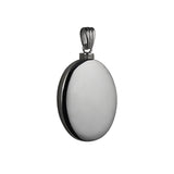 Memorial Locket, Plain Oval Sterling Silver 35x26mm