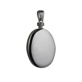 Memorial Locket, Plain Oval Sterling Silver 35x26mm