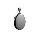 Memorial Locket, Fully Engraved Oval Sterling Silver 35x26mm