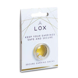 LOX Gold Earring Backs, Secure Locking & Lifting