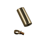 Memorial Locket, Plain Cylinder 9ct Gold 33x13mm