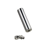 Memorial Locket, Large Plain Cylinder Sterling Silver 43x11mm