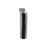 Memorial Locket, Large Scroll Engraved Cylinder Sterling Silver 43x11mm