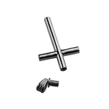 Memorial Locket, Large Plain Cross Sterling Silver 40x25mm