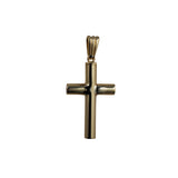 Memorial Locket, Plain Cross 9ct Gold 32x18mm