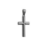 Memorial Locket, Plain Cross Sterling Silver 32x18mm