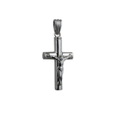 Memorial Locket, Crucifix Sterling Silver 32x18mm