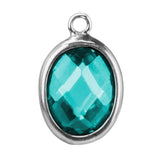 Sterling Silver Turquoise CZ Hook Drop Earrings