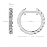 18ct White Gold Diamond Huggie Hoop Earrings 0.33ct