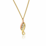 Clogau Past Present Future 9ct Gold Diamond Pendant