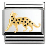 Nomination Classic Gold Enamel Leopard Charm