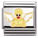 Nomination Classic Gold Enamel Christmas Angel Charm