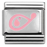 Nomination Classic Silver Enamel Pink Baby In Womb Charm SALE