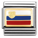 Nomination Classic Gold Enamel Slovenia Flag Charm