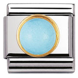 Nomination Classic Round Turquoise, Stainless steel with 18ct Gold SALE