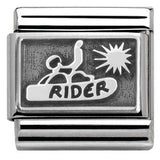 Nomination Classic Silver Snowboarder Charm SALE