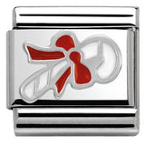 Nomination Classic Silver Enamel Christmas Candy Cane Charm