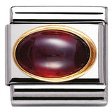 Nomination Classic Gold Precious Stone Oval Garnet Charm