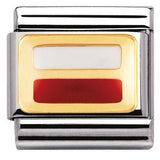 Nomination Classic Gold Enamel Poland Flag Charm