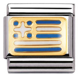 Nomination Classic Gold Enamel Greece Flag Charm