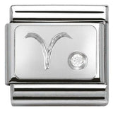 Nomination Classic Silver CZ Zodiac Aries Charm