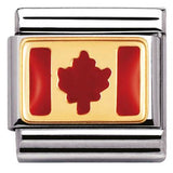 Nomination Classic Gold Enamel Canada Flag Charm