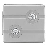 Nomination Steel Ikon Polished White CZ Duo Charm SALE