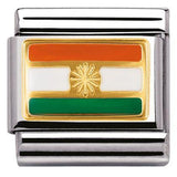 Nomination Classic Gold Enamel India Flag Charm