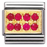 Nomination Classic Gold CZ Red Pavé Set Charm