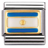 Nomination Classic Gold Enamel Argentina Flag Charm