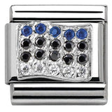 Nomination Classic Silver CZ Estonia Flag Charm SALE